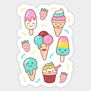 Ice Cream Emoji Mashup #4 Sticker